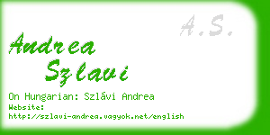 andrea szlavi business card